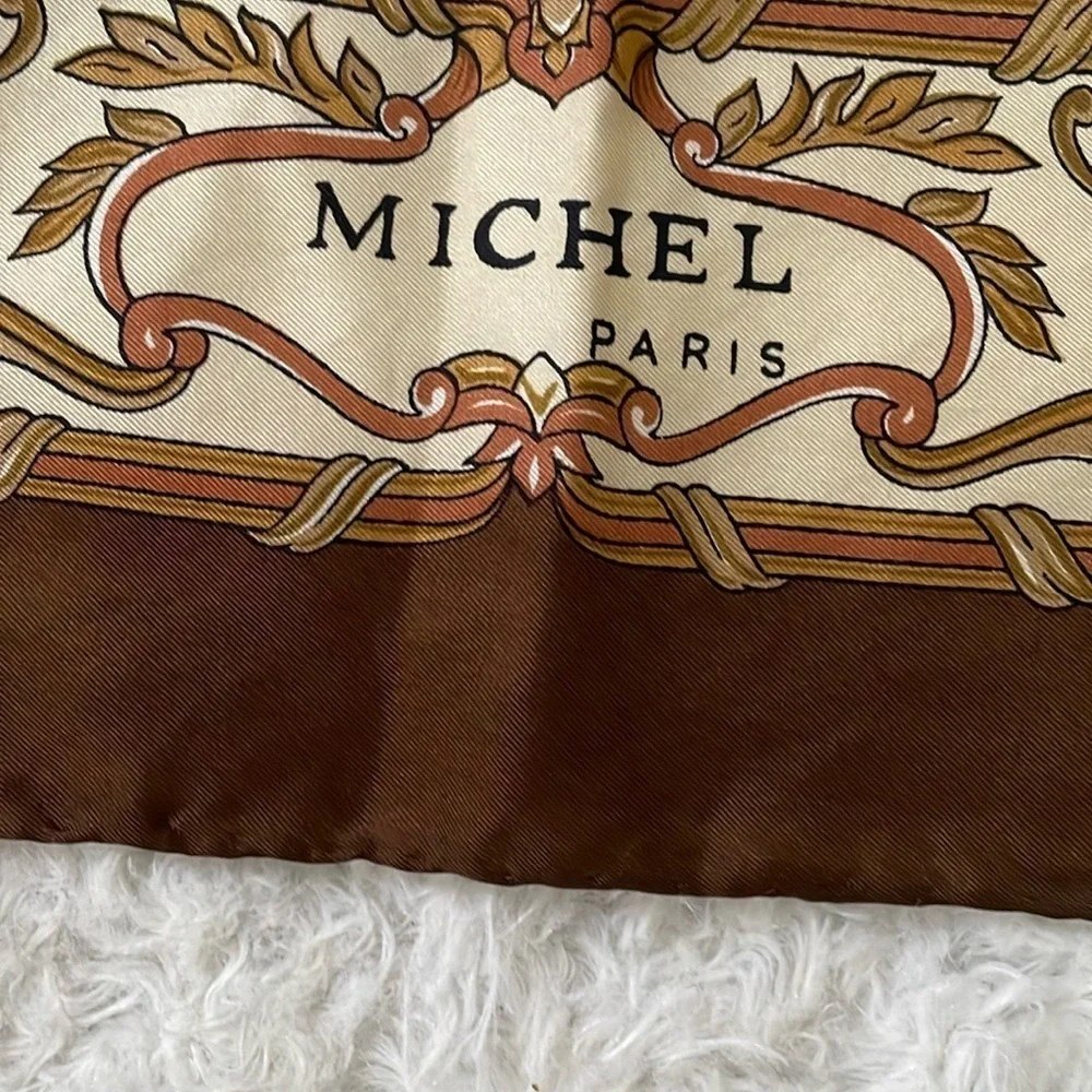 Michele Paris Brown and Cream Scarf